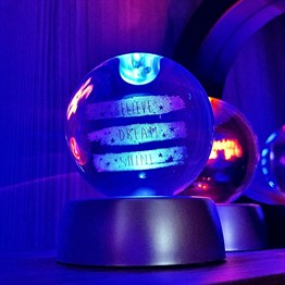 Believe Dream Shine 3D LED Glass Globe 6 Different Models