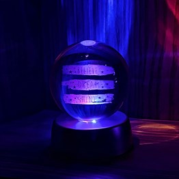 Believe Dream Shine 3D LED Glass Globe 6 Different Models