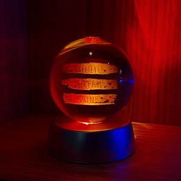 Believe Dream Shine 3D LED Glass Globe 6 Different Models