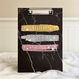 Believe Dream Shine Clipboard