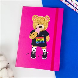 Believe In Yorself Bear Tasarımlı Lastikli Defter