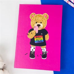 Believe In Yorself Bear Tasarımlı Lastikli Defter