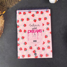 Believe In Your Dreams Tasarımlı  A5 Sketch Book - Eskiz Defteri