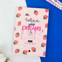 Believe In Your Dreams Tasarımlı Lastikli Defter