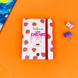 Believe In Your Dreams Tasarımlı Sert Kapaklı Mini Defter