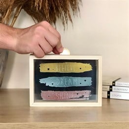 Believe Wooden Money Box