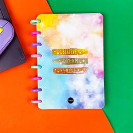 Believe Your Shine Tasarımlı Kalp Spiralli Defter