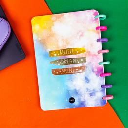 Believe Your Shine Tasarımlı Kalp Spiralli Defter