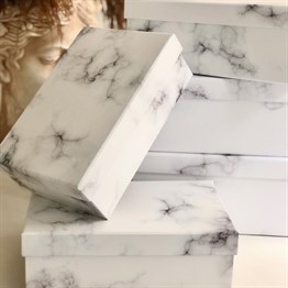White Marble 5 Pcs of Gift Boxes Set