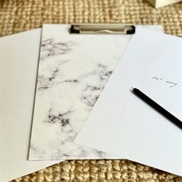 White Marble Clipboard