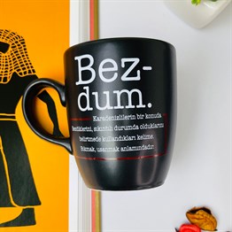 Bezdum Tasarımlı Black Printed Mug