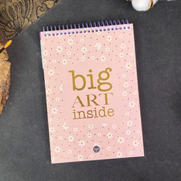 Big Art Inside Papatya Tasarımlı  A5 Sketch Book - Eskiz Defteri
