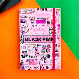 Black Pink 2 Tasarımlı Lastikli Defter