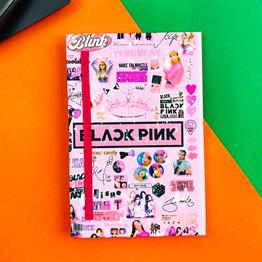 Black Pink 2 Tasarımlı Lastikli Defter