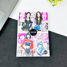 Black Pink Hero Tasarımlı Lastikli Defter