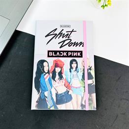 Black Pink Shut Down Tasarımlı Lastikli Defter