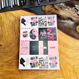 Black Pink Tasarımlı A5 Sketch Book - Eskiz Defteri