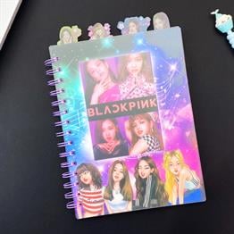 Black Pink Tasarımlı Bölmeli Defter