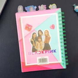 Black Pink Tasarımlı Bölmeli Defter