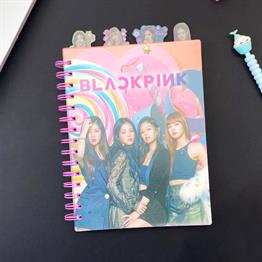 Black Pink Tasarımlı Bölmeli Defter
