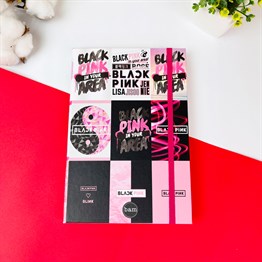 Black Pink Tasarımlı Lastikli Defter