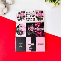 Black Pink Tasarımlı Lastikli Defter