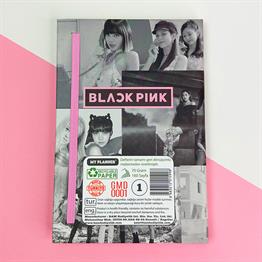 Black Pink Tasarımlı Lastikli Defter