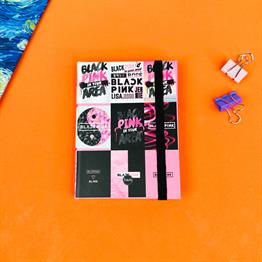 Black Pink Tasarımlı Sert Kapaklı Mini Defter