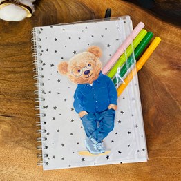 Blue Bear Tasarımlı Çanta Kapaklı Spiralli Defter