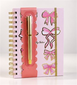 BM-2568  Kurdela Figürlü 160 Yaprak Çizgili + 1Sayfa Sticker Defter Tükenmez Kalem Set X 6