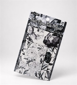 BM-2583 Vintage Çiçek Desenli Scrapbook Kabartmalı Kağıt Seti x 12