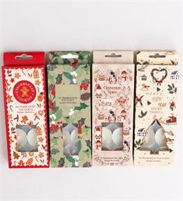 BM-2634-35 10lu Kokulu Yılbaşı ve Botanik Tealight Mum Seti x 12
