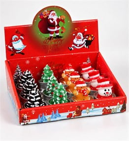 BM-2638 Yılbaşı 3D Figürlü Tealight Mum x 12