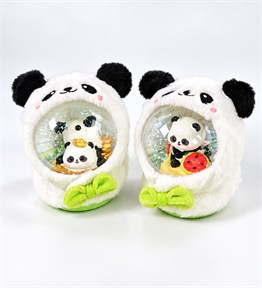 BM-2719 Panda Midi Boy Peluşlu Işıklı Kar Küresi x 6
