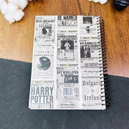 Boy Who Lıved  Tasarımlı Çizgili Spiralli Defter 