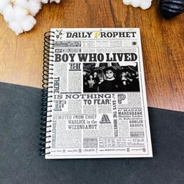 Boy Who Lıved  Tasarımlı Çizgili Spiralli Defter 