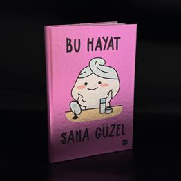 Bu hayat Sana Güzel Tasarımlı Metal Kapaklı Lastikli Defter