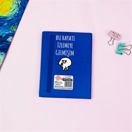 Bu Hayatı İzlemeye Gelmişim Tasarımlı Sert Kapaklı Lastikli Mini Defter