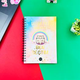 Bu Işıltılı Hayatı Ben Seçtim Tasarımlı Spiralli Defter
