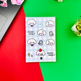 Bulut Kawaii Tasarımlı Lastikli Defter