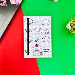 Bulut Kawaii Tasarımlı Lastikli Defter