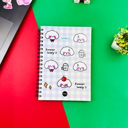 Bulut Kawaii Tasarımlı Spiralli Defter