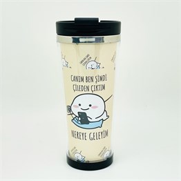 Canım Ben Şimdi Çileden Çıktım Tasarımlı 400 Ml Kağıt Termos