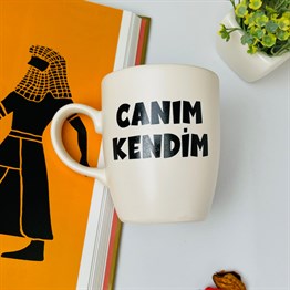 Canım Kendim White Printed Mug