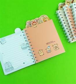 Capybara 4 Bölmeli Çizgili Defter 80 Yaprak x12