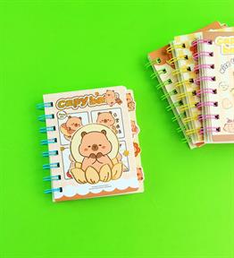 Capybara 4 Bölmeli Çizgili Defter 80 Yaprak x24