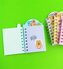 Capybara 4 Bölmeli Çizgili Defter 80 Yaprak x24