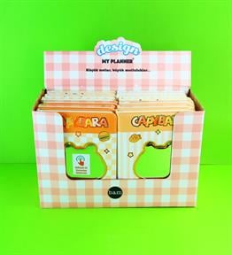 Capybara Aynalı 12 Yaprak Renkli İçi Desenli Defter x12