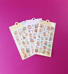 Capybara Bonbon Kabartmalı Sticker x12