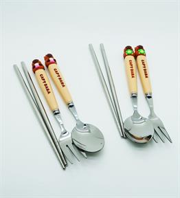 Capybara Çatal Kaşık Chopstick Seti